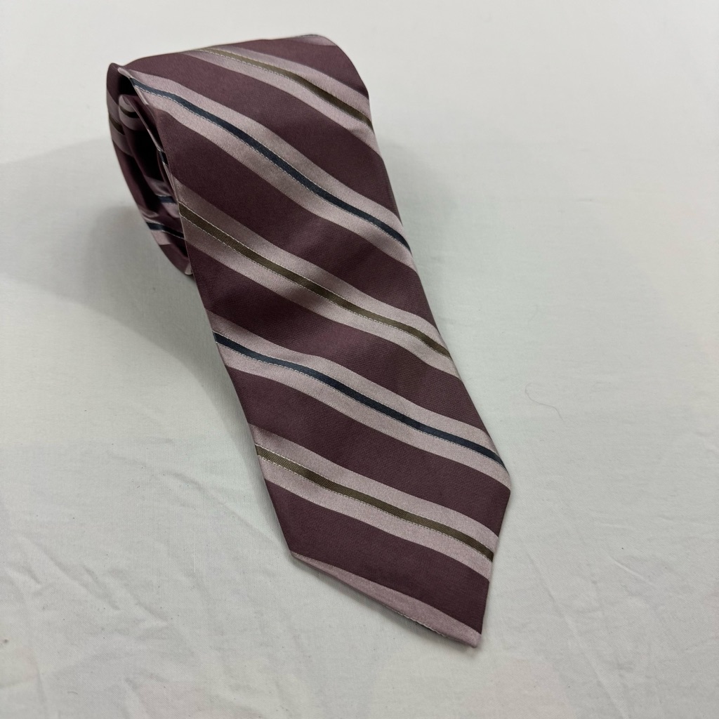 301. Dkmy Purple & Blue Striped Tie